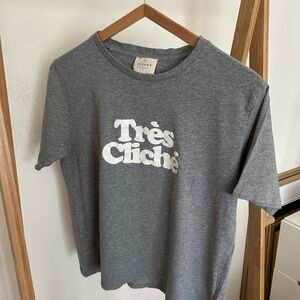 Sézane  'Très Cliché' T-Shirt gray